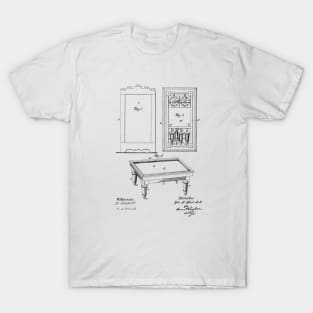 Billiard Vintage Patent Drawing T-Shirt